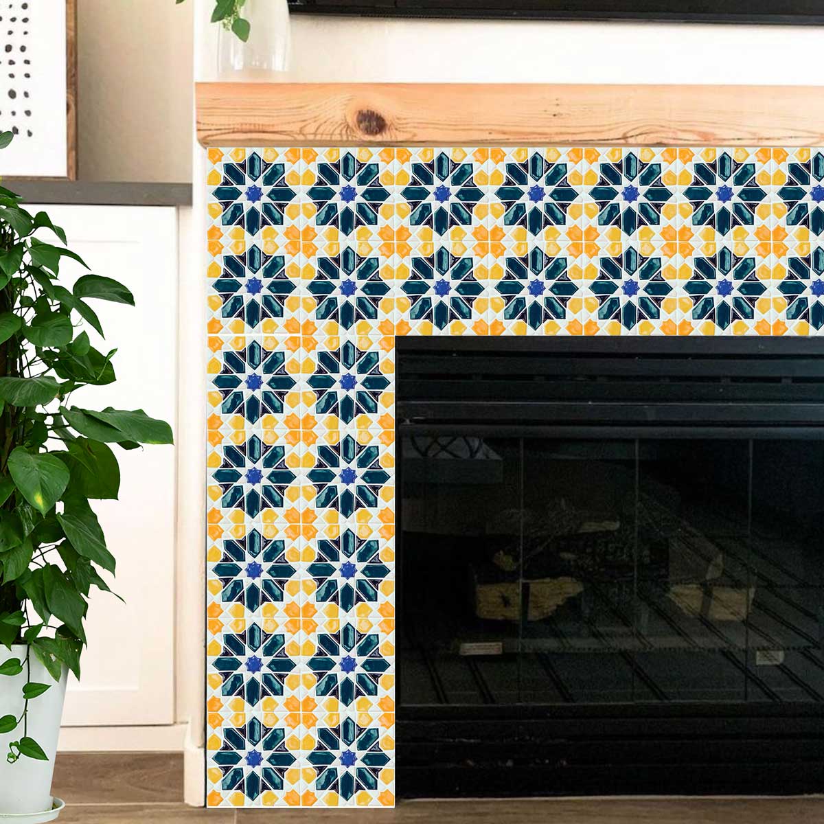 Antique Peel and Stick Tile Stickers | Kitchen Wall Bathroom Floor Tile Decals | Antiskid Floor Tile Stickers