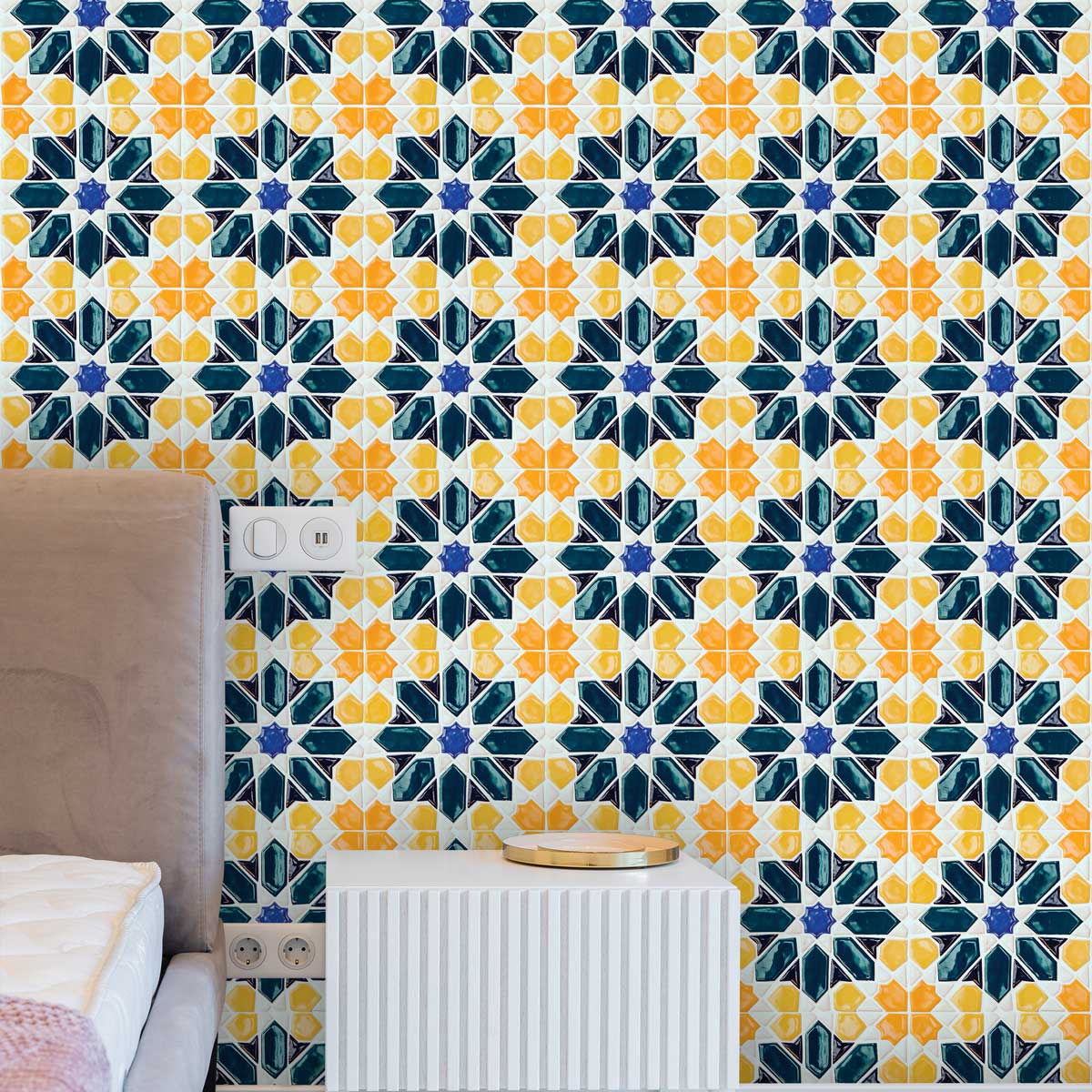 Antique Peel and Stick Tile Stickers | Kitchen Wall Bathroom Floor Tile Decals | Antiskid Floor Tile Stickers