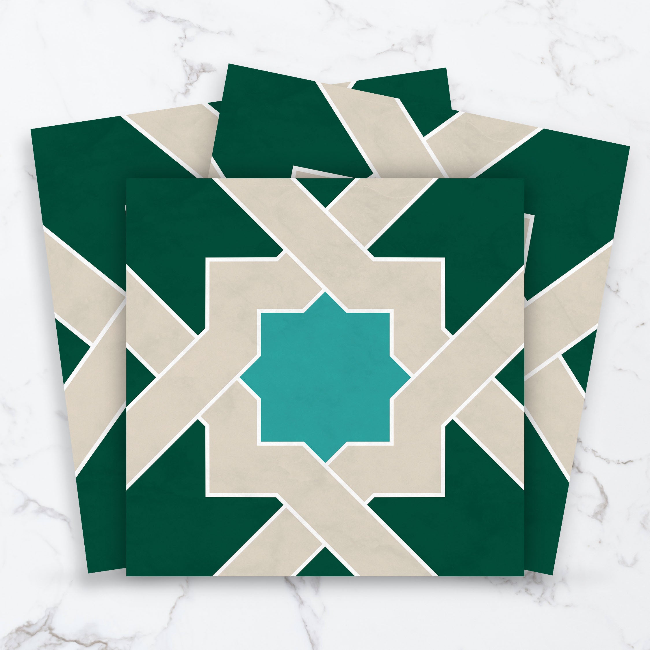 Zellige Pathway Tile Stickers | Antiskid Floor Tile Vinyl | Peel and Stick Kitchen Bathroom Wall Backsplash Tile Stickers | Removable