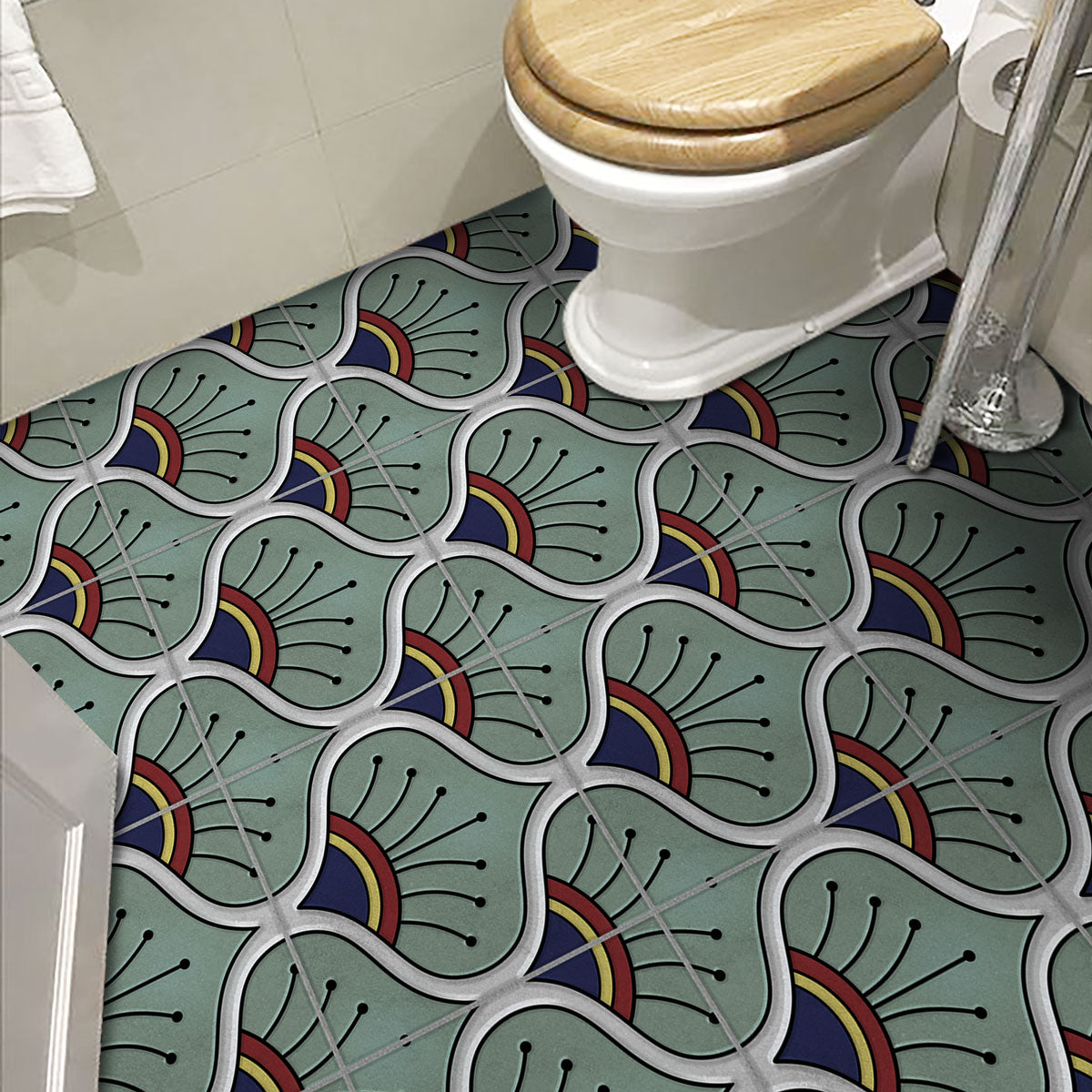Peacock Hand Painted Tile Stickers | Peel and Stick Kitchen, Bathroom Backsplash Tile Vinyl Decals | Removable | Free Shipping