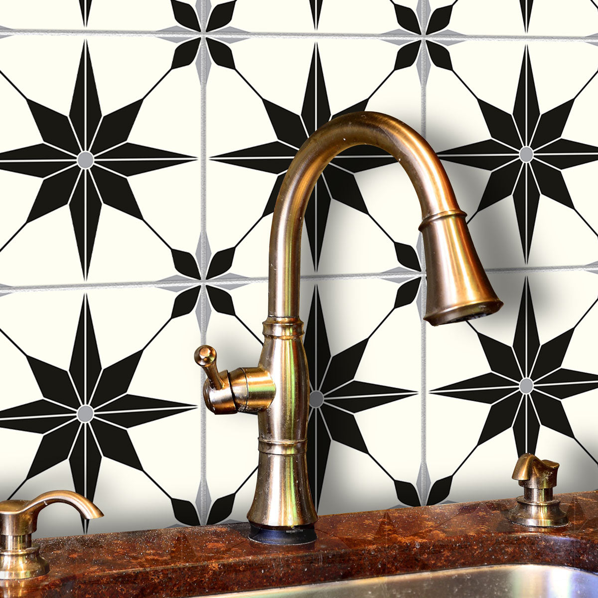 Porcelain Peel and Stick Tile Stickers | Kitchen Bathroom Wall Backsplash Tile Vinyl | Antiskid Floor Tile Stickers | Removable