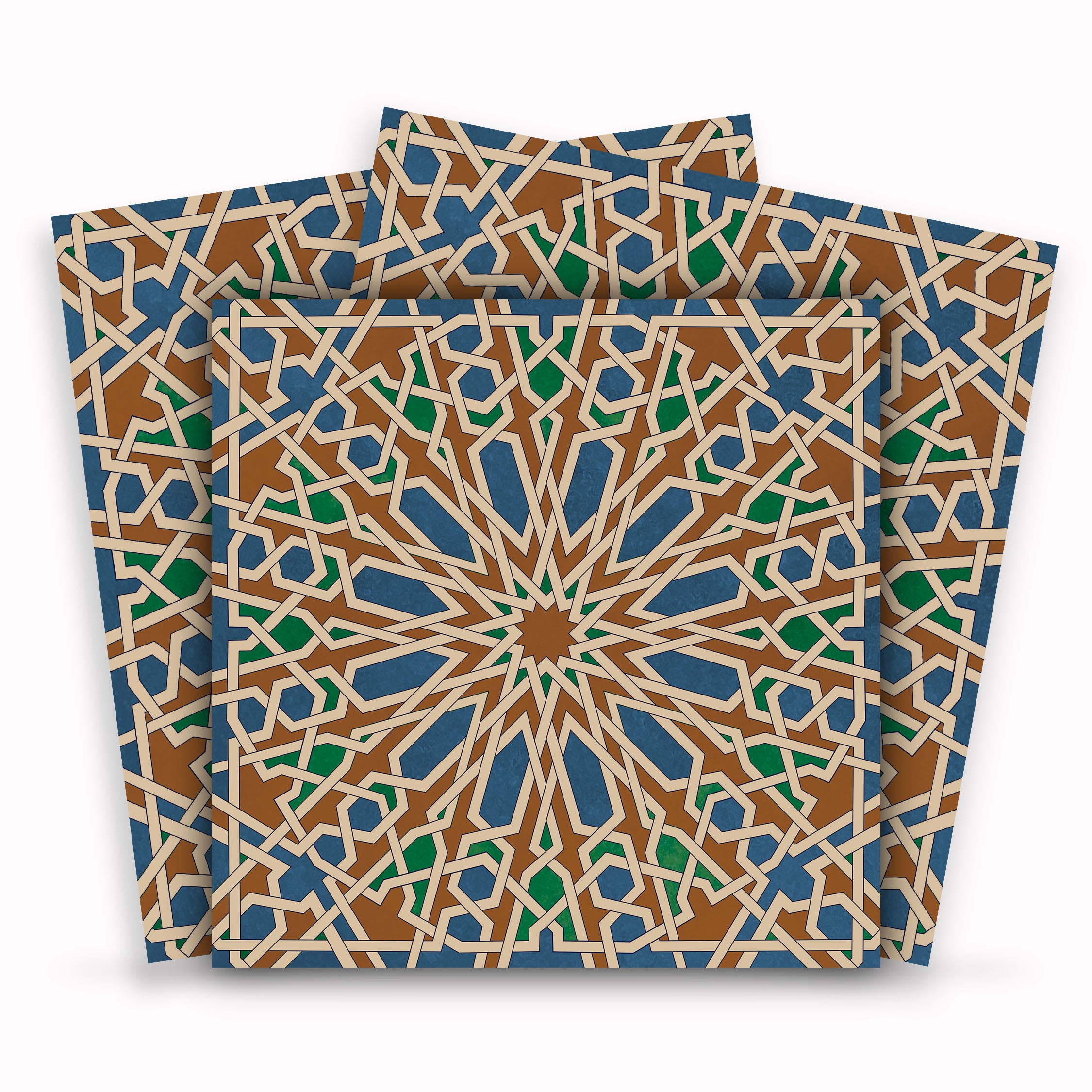 Star Arabesque Tile Sticker Tile Stickers | Wall, Floor, Kitchen, Bathroom & Backsplash Tile Decal | Waterproof Easy to Remove