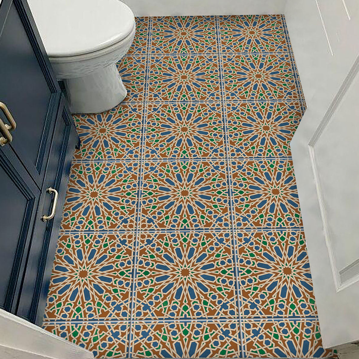 Star Arabesque Tile Sticker Tile Stickers | Wall, Floor, Kitchen, Bathroom & Backsplash Tile Decal | Waterproof Easy to Remove