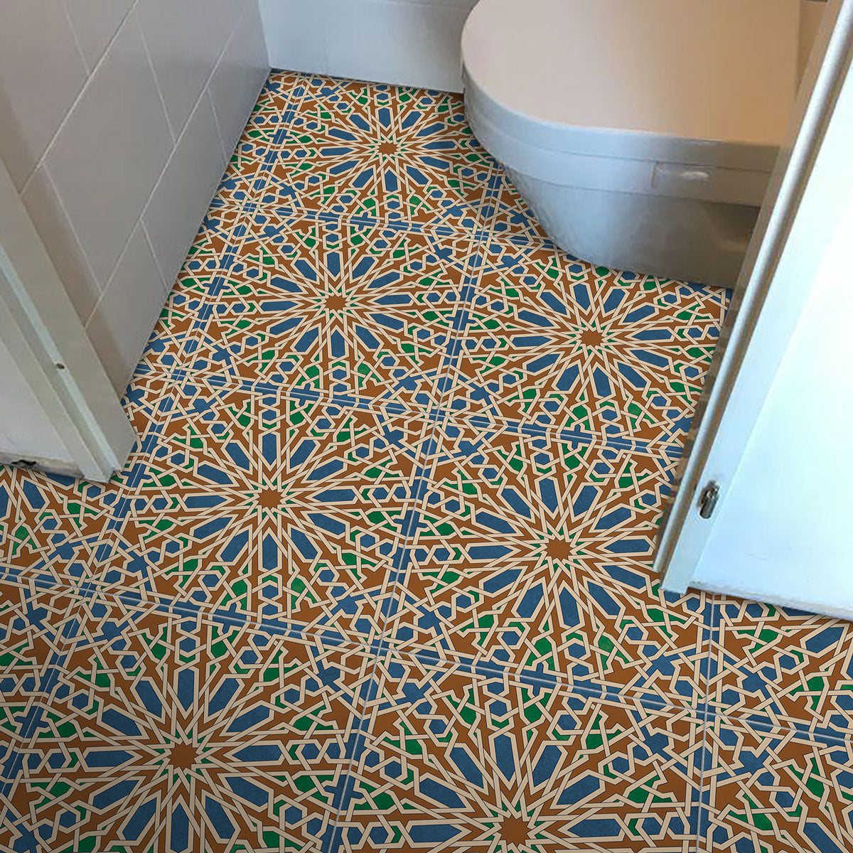 Star Arabesque Tile Sticker Tile Stickers | Wall, Floor, Kitchen, Bathroom & Backsplash Tile Decal | Waterproof Easy to Remove