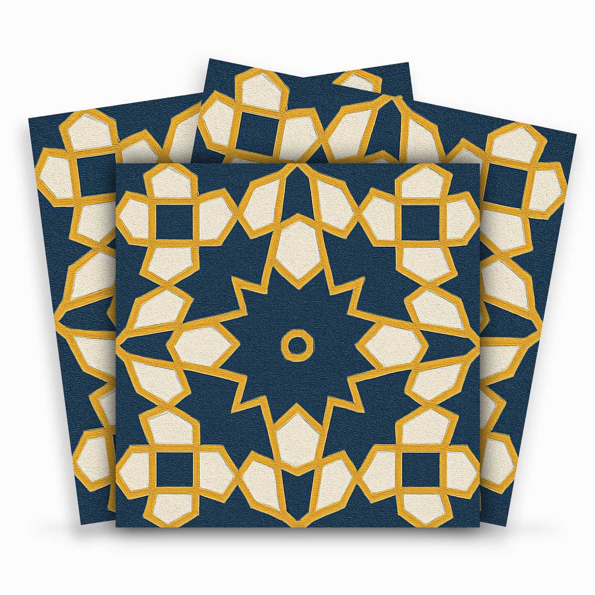 Fusion Geo Tile Stickers | Peel and stick Kitchen, Bathroom, Wall Backsplash Tile Vinyl Decals | Antiskid Floor Tile Stickers