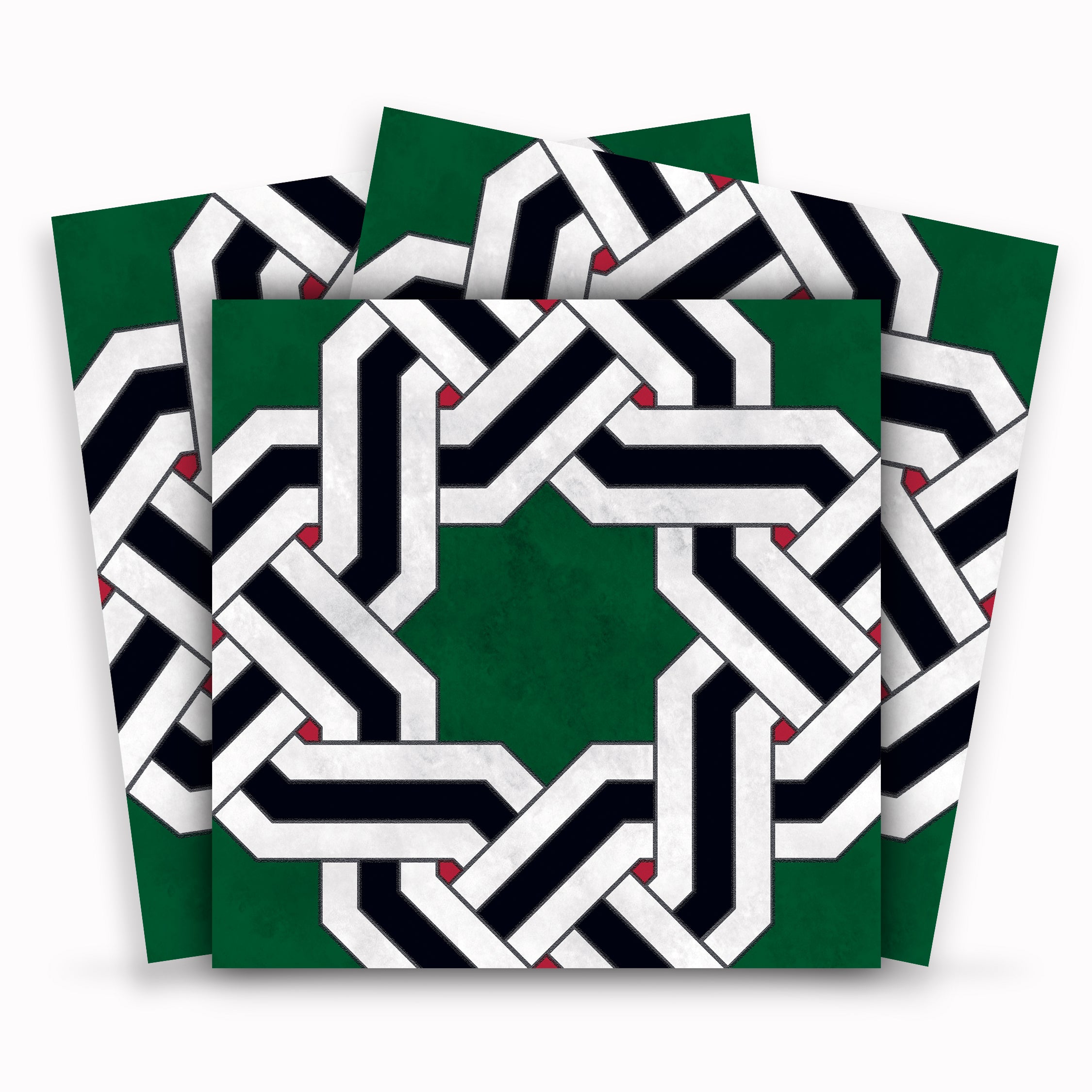 Ottoman Knot Floor Tile Stickers | Peel and Stick Kitchen Bathroom Wall Backsplash Tile Vinyl Decals | Removable Tile Vinyl