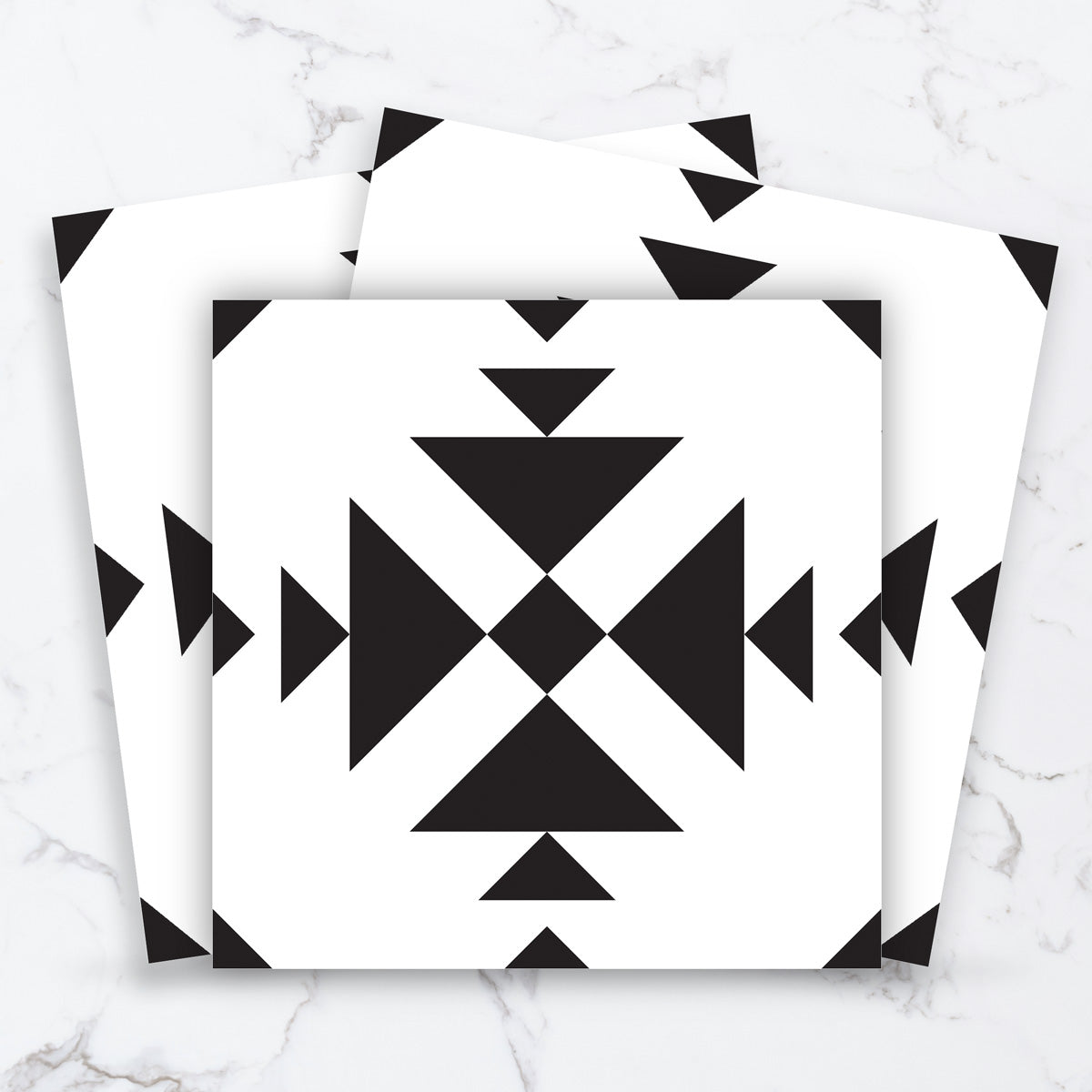 Black and White Floor Tile Stickers | Peel and Stick Kitchen, Bathroom, Wall Backsplash Tile Stickers | FREE SHIPPING!