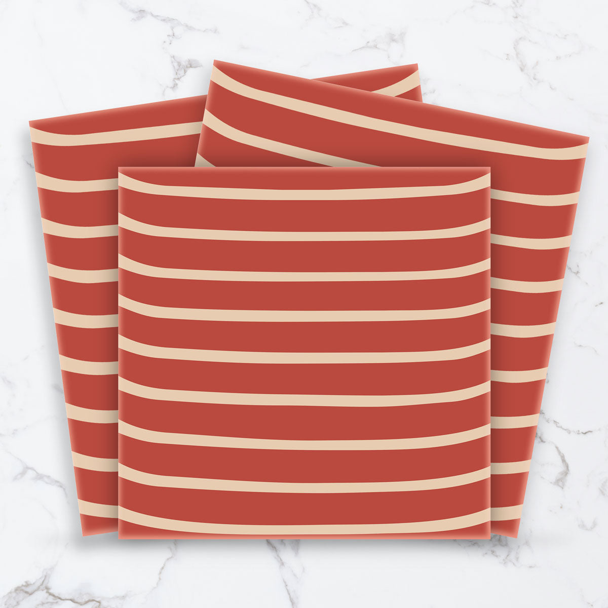 Waving Terracotta Peel and Stick Backsplash Tile Decals | Kitchen, Bathroom, Wall & Floor Tile Stickers | Free Shipping