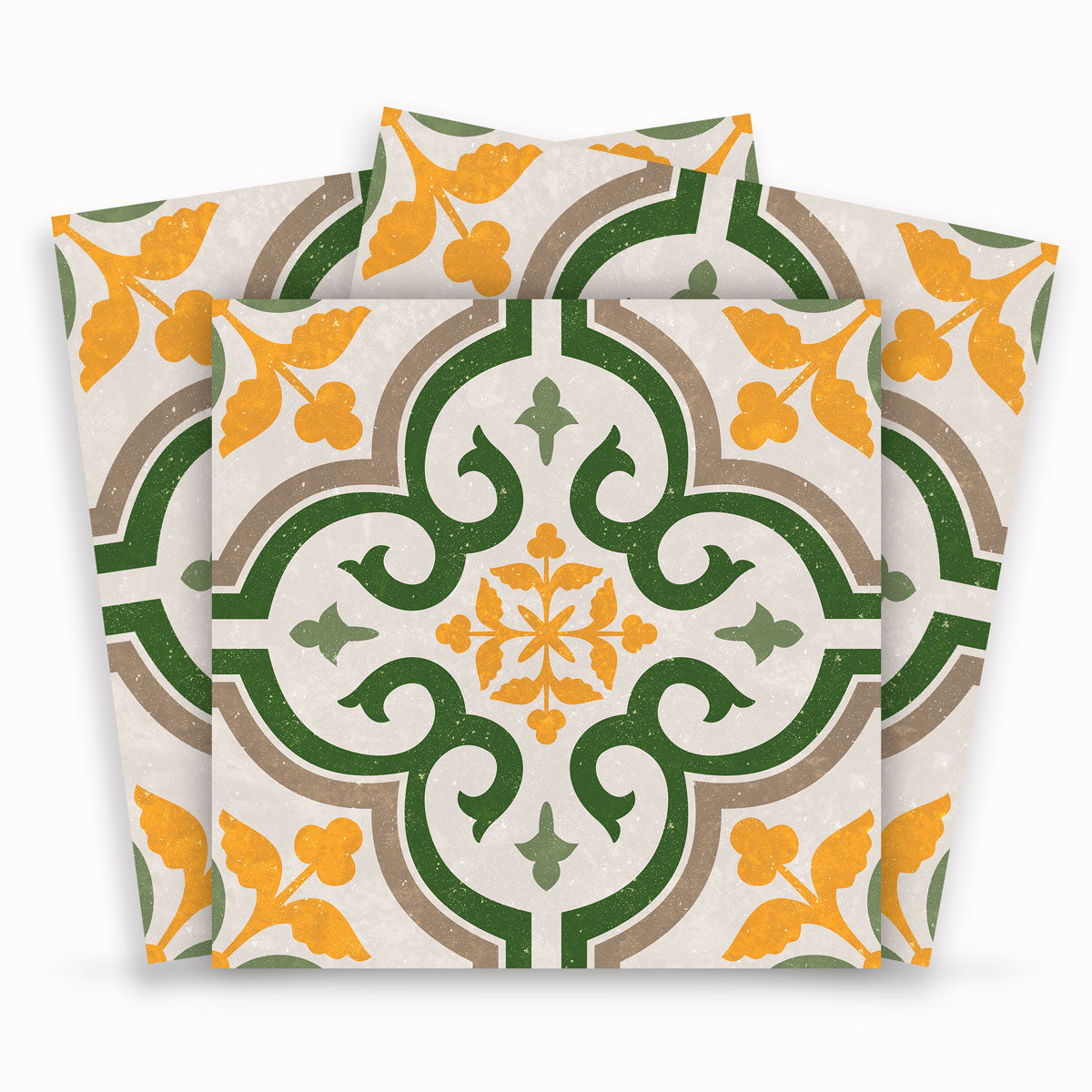 Vintage Limelight Tile Stickers | Peel and Stick Kitchen, Bathroom, Wall Backsplash Tiles Decals | Antiskid Floor Tile Stickers