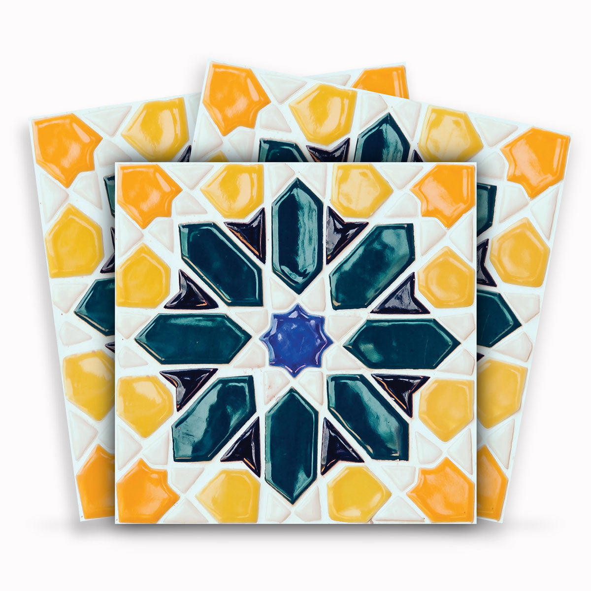 Antique Peel and Stick Tile Stickers | Kitchen Wall Bathroom Floor Tile Decals | Antiskid Floor Tile Stickers