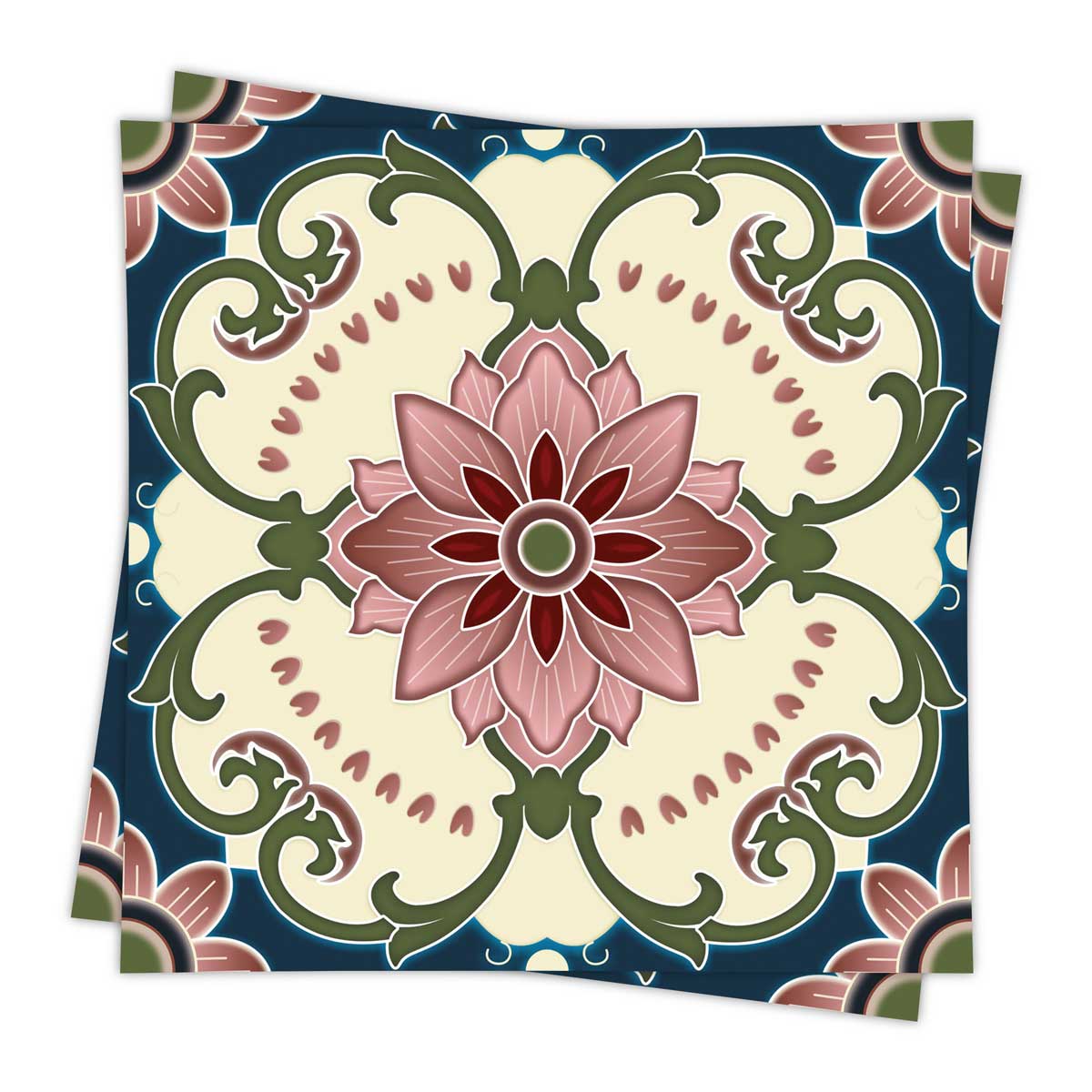 Arabic Peel and Stick Backsplash Tile Stickers | Vinyl Floor Tiles | Removable | Kitchen, Bathroom, Wall Backsplash Tile Decals