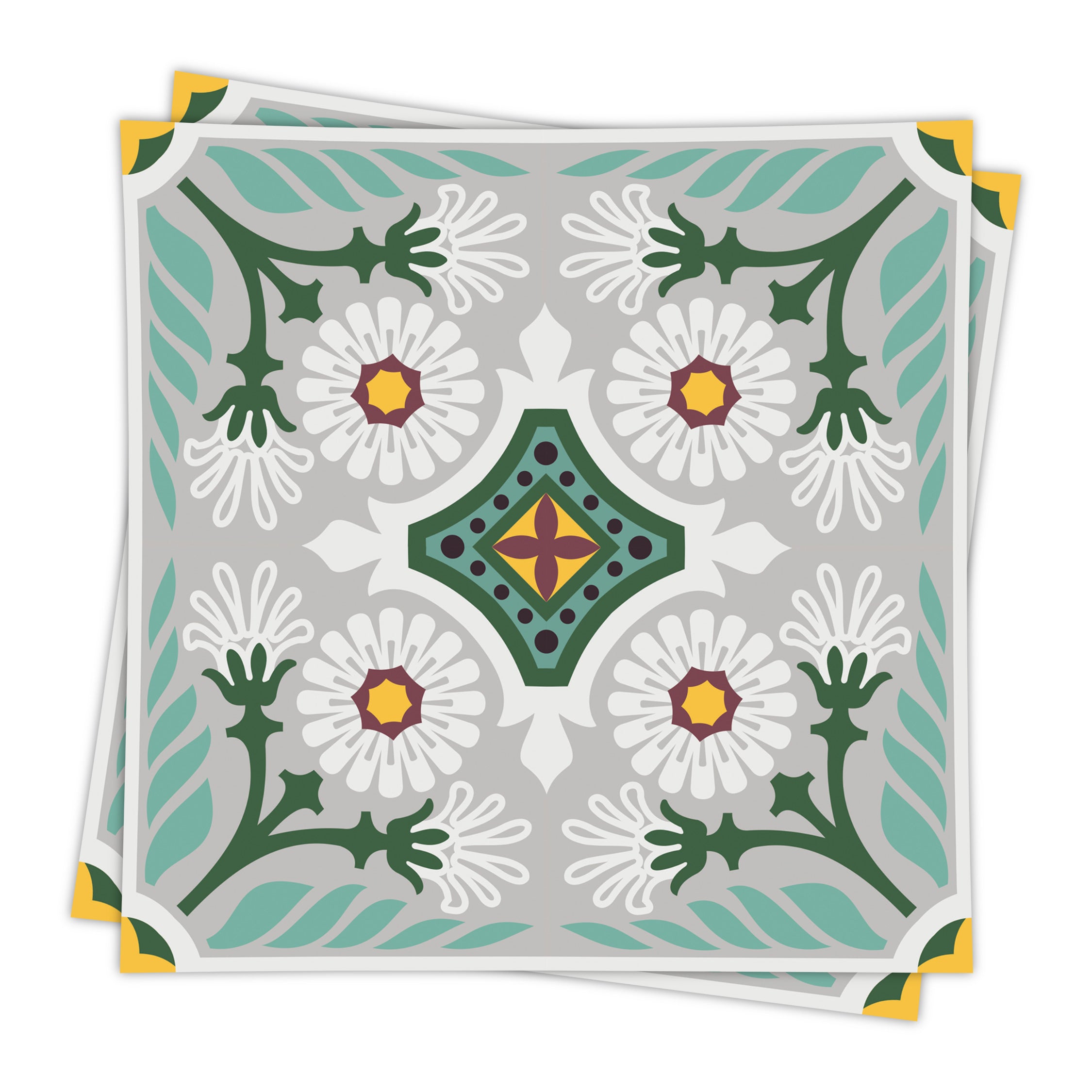 Greek Floor Tile Stickers | Peel and Stick Kitchen Backsplash Tiles Vinyl | Bathroom Hand Craft Decals | Free Shipping