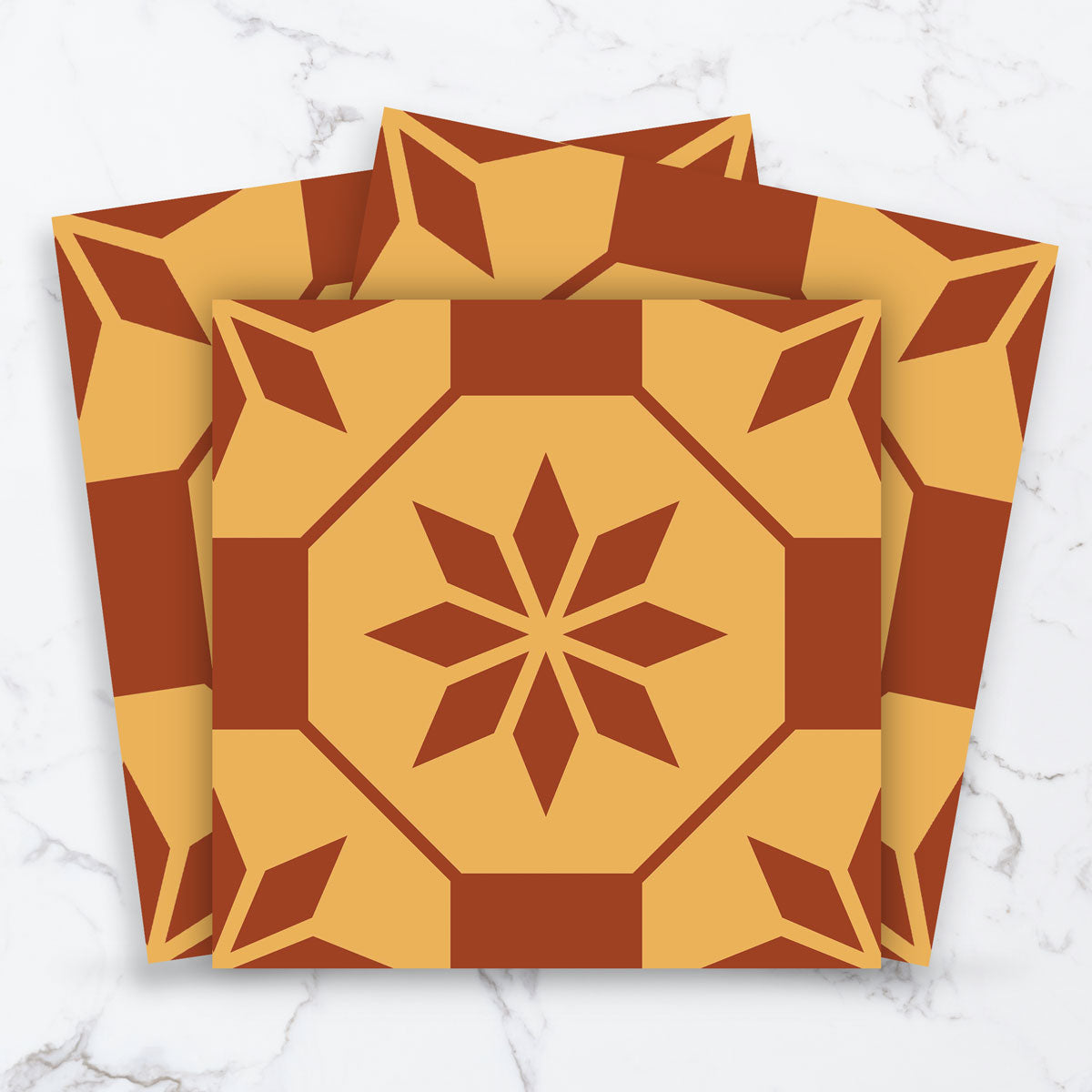 Retro Floral Kitchen Backsplash Tile Stickers | Peel and Stick Kitchen Bathroom Wall Tile Decals | Antiskid Floor Tile Stickers