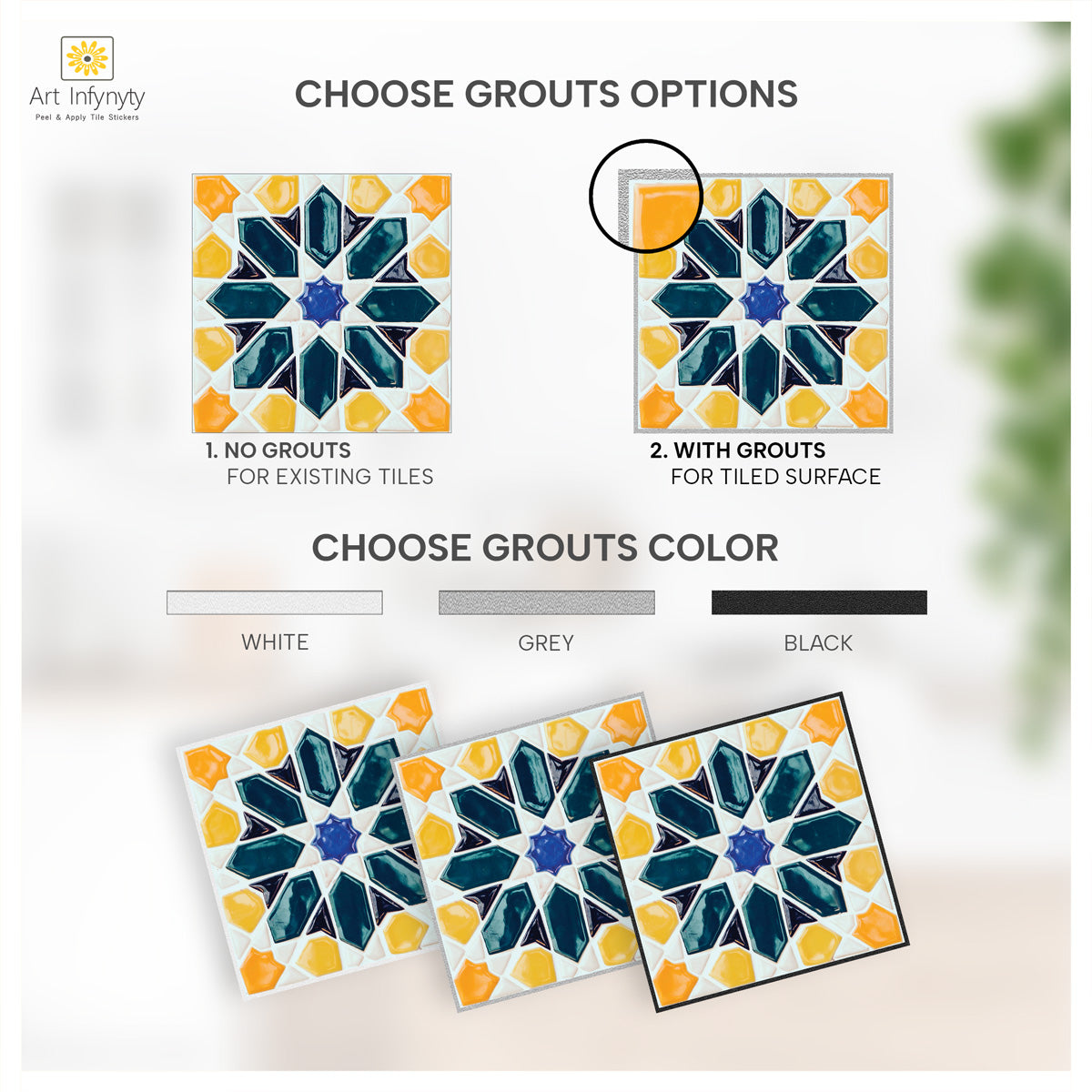 Antique Peel and Stick Tile Stickers | Kitchen Wall Bathroom Floor Tile Decals | Antiskid Floor Tile Stickers