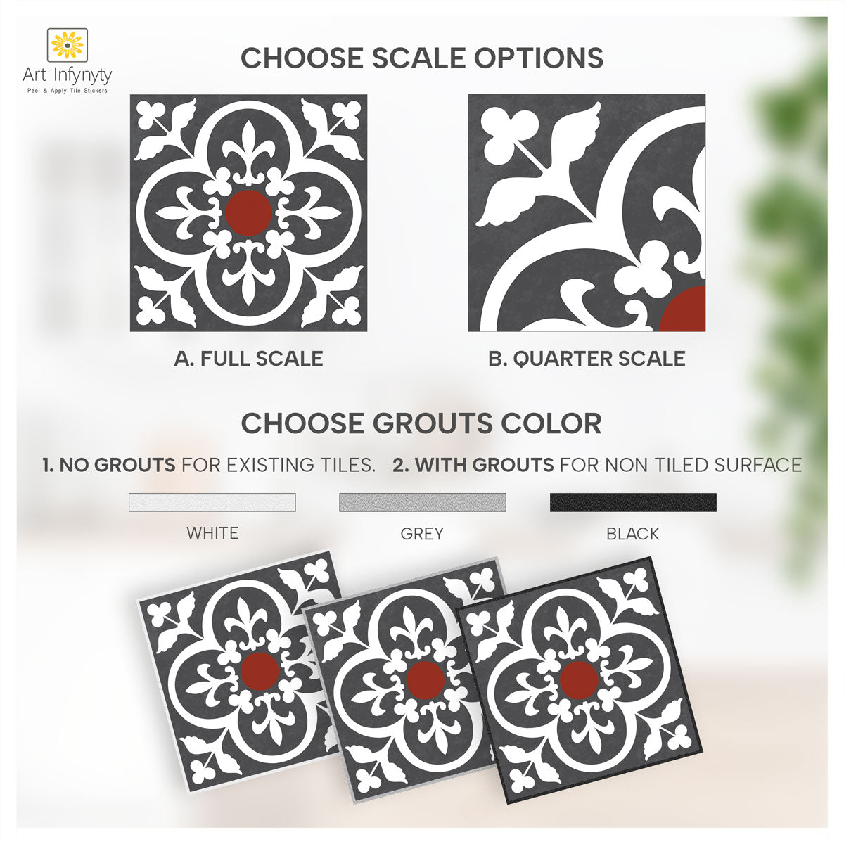 Moroccan Majesty Tile Stickers | Peel and Stick Kitchen Backsplash Tiles Vinyl | Bathroom Hand Craft Decals | Free Shipping