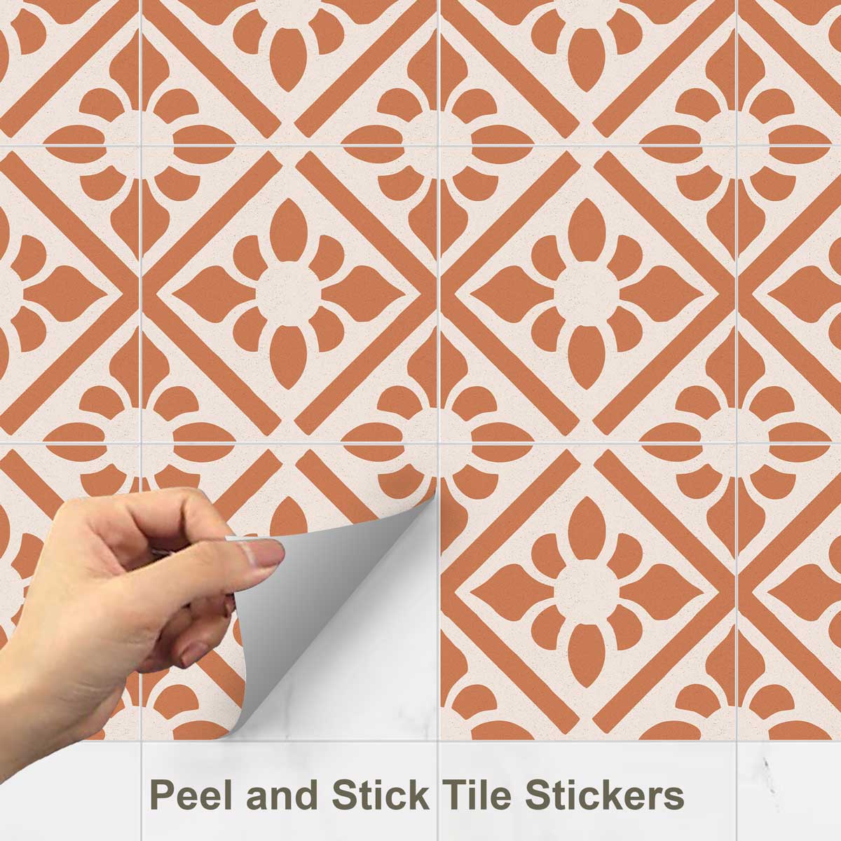 Terrazzo Lily Tile Stickers | Peel and Stick Kitchen Wall Backsplash Tiles Vinyl | Antiskid Floor Tile Stickers | Free Shipping