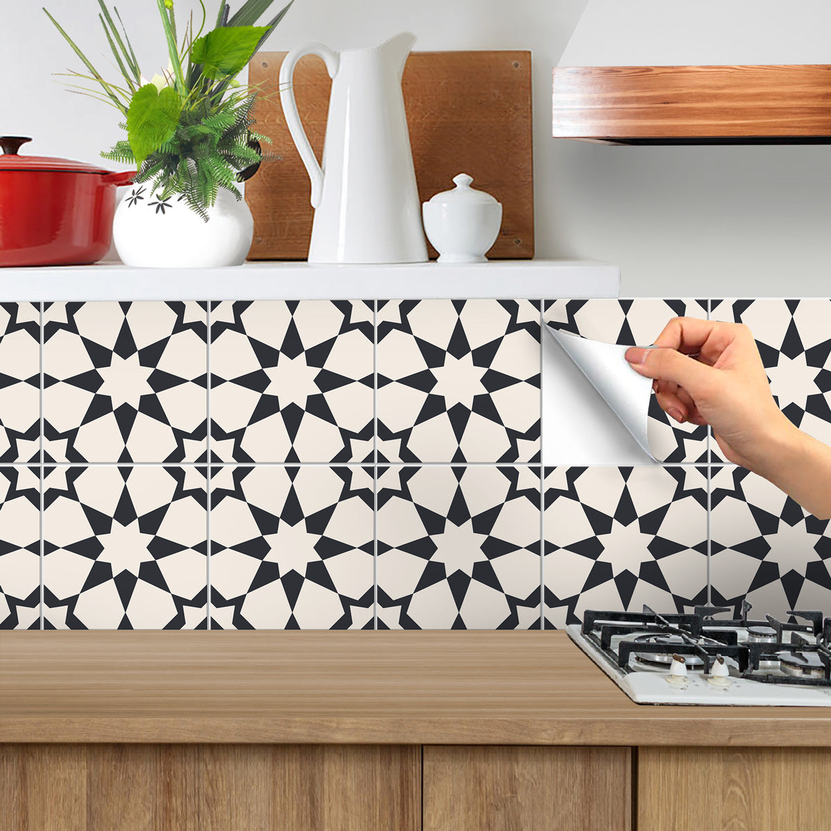 Peel and Stick Tile Vinyl Floor Stickers | Backsplash Tile Decals for Kitchen Wall, Bathroom Tile Stickers | Free Shipping