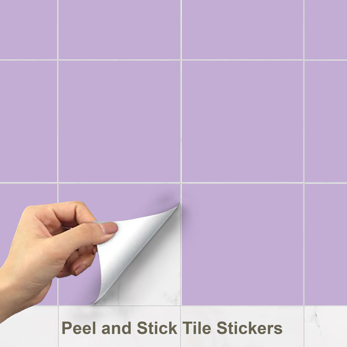 Peel and Stick PURPLE Floor Tile Stickers | Backsplash Kitchen Wall Bathroom Tile Decals | Removable| Free Shipping