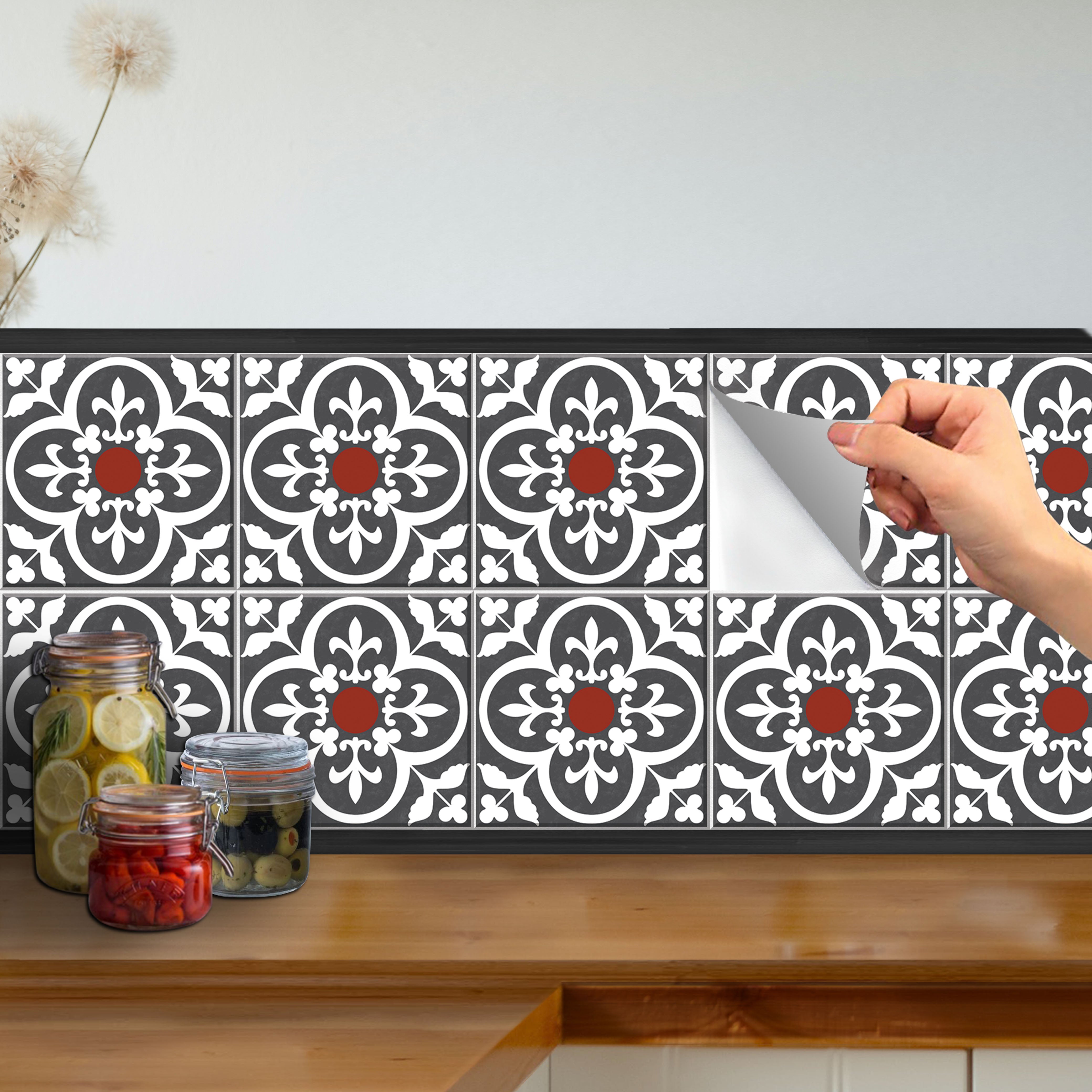 Moroccan Majesty Tile Stickers | Peel and Stick Kitchen Backsplash Tiles Vinyl | Bathroom Hand Craft Decals | Free Shipping