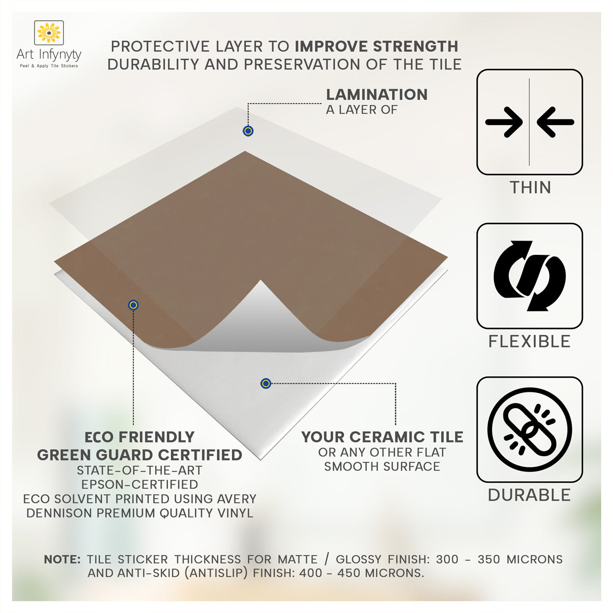 Café Mocha Checker Floor Tile Stickers | Peel and Stick Tile Decals for Kitchen, Bathroom and Wall | Waster Proof | Free Shipping