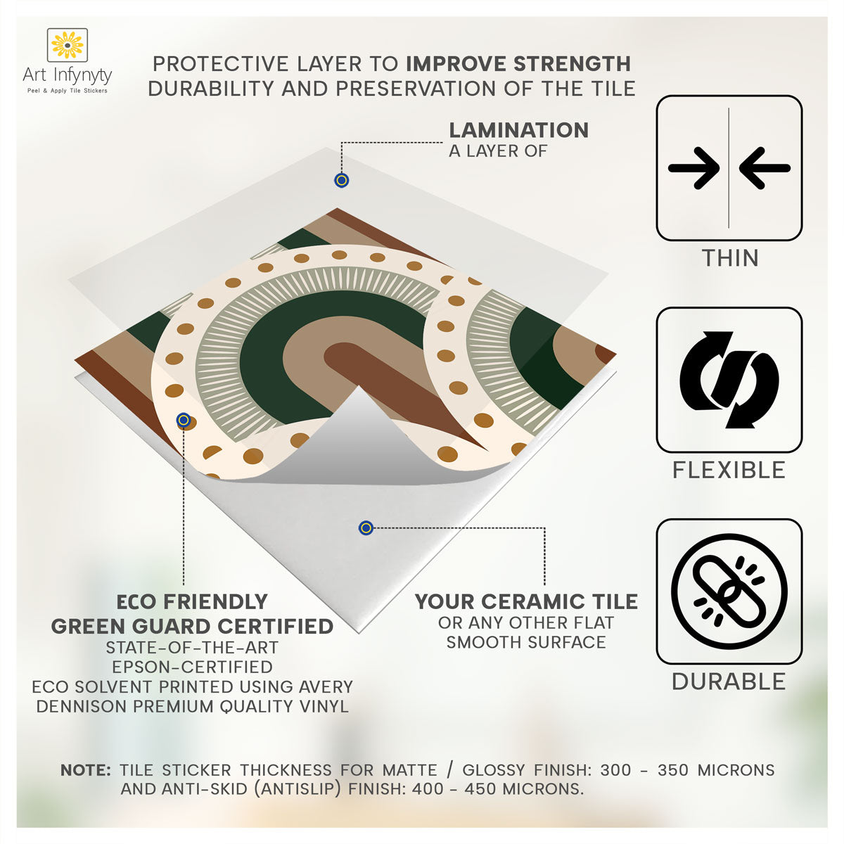 PRAGUE Floor Tile Stickers | Peel and Stick Kitchen, Bathroom, Floor, Wall Tile Decals | Furniture Vinyl Decals | Free Shipping