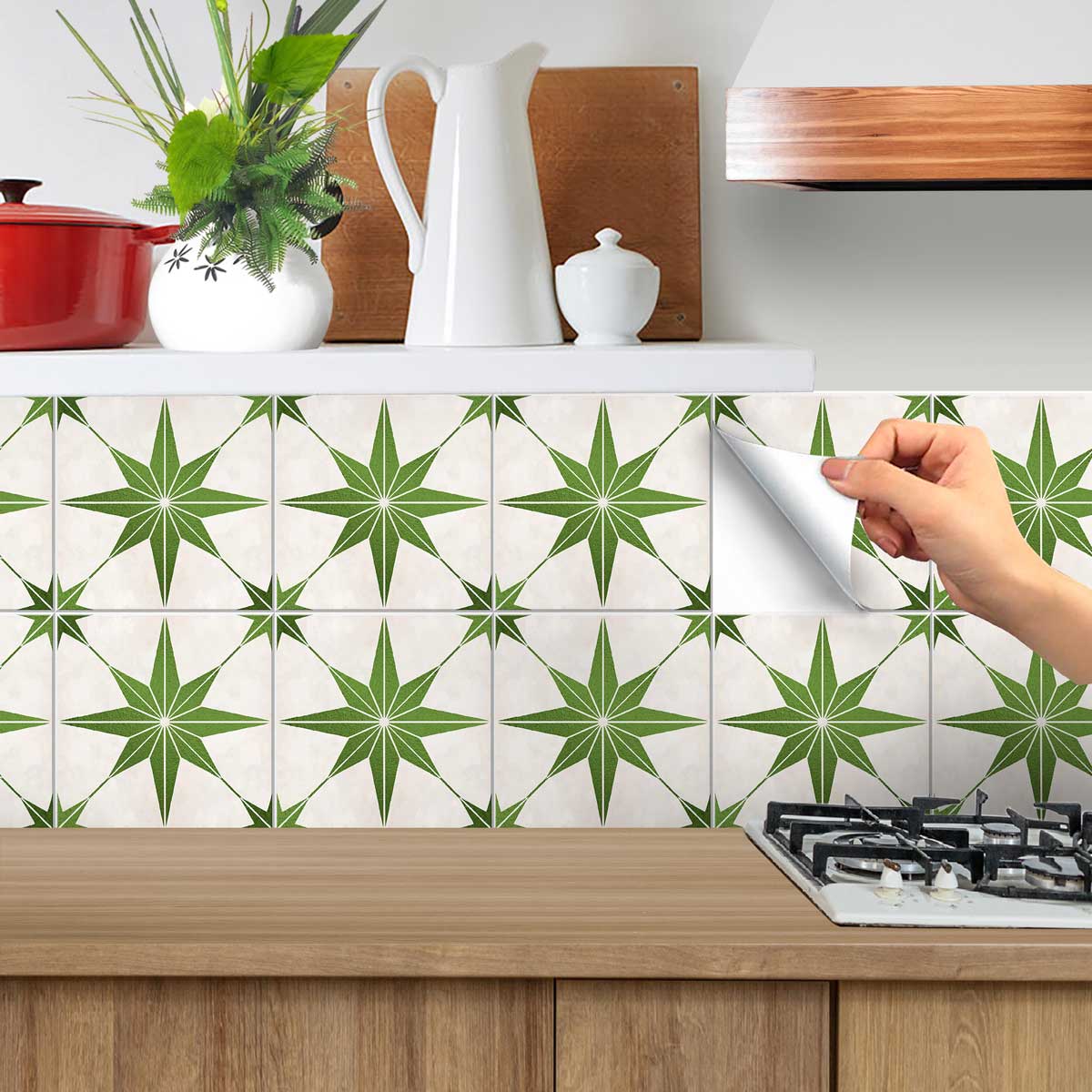 Desert Como Star Backsplash Tile Viinyl Decals| Peel and Stick Bathroom Floor Antiskid Tile Stickers | Removable | Free Shipping