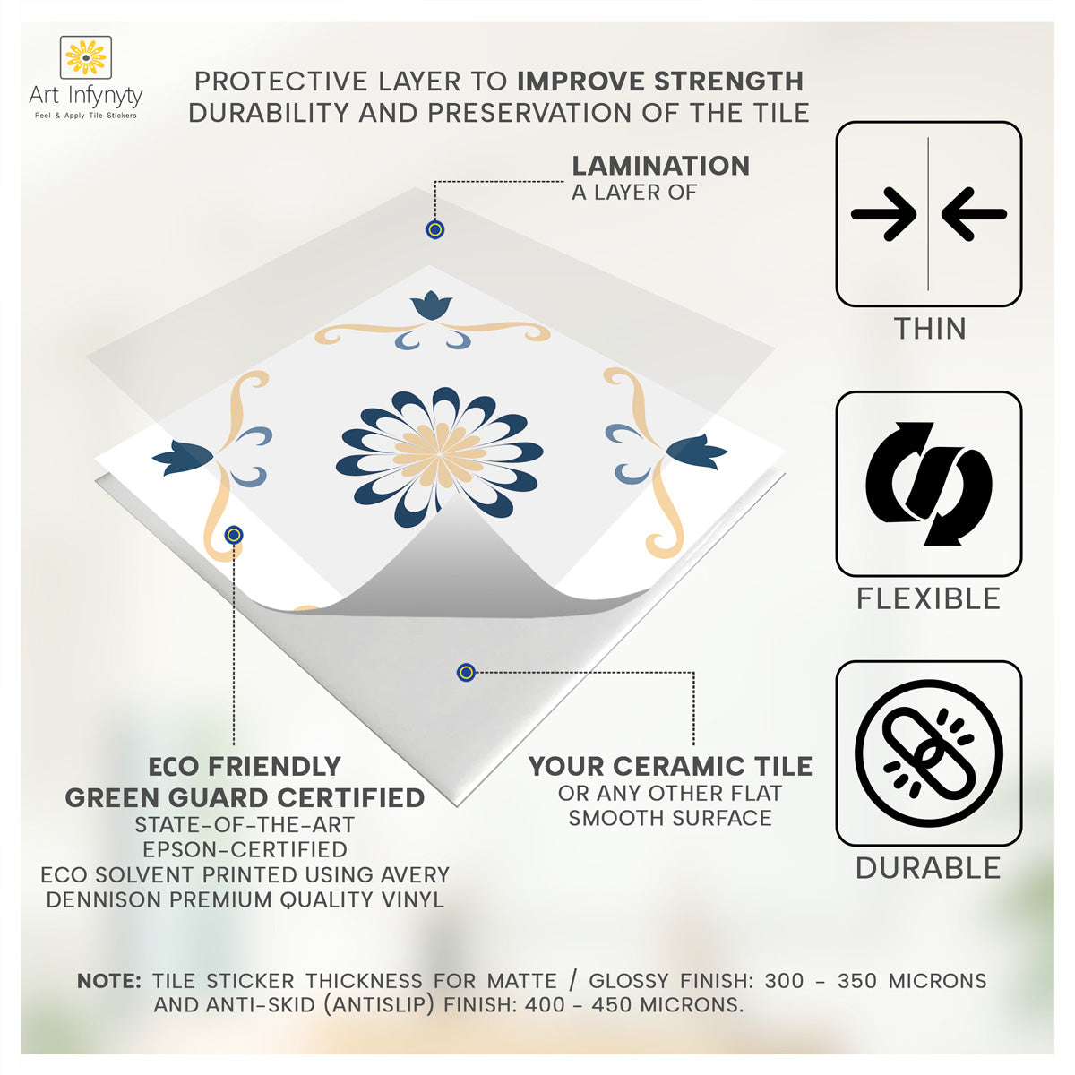 Peel and Stick Mexican Tile Decals | Kitchen, Bathroom, Floor and Wall Tile Stickers | Rebovable | Free Shipping