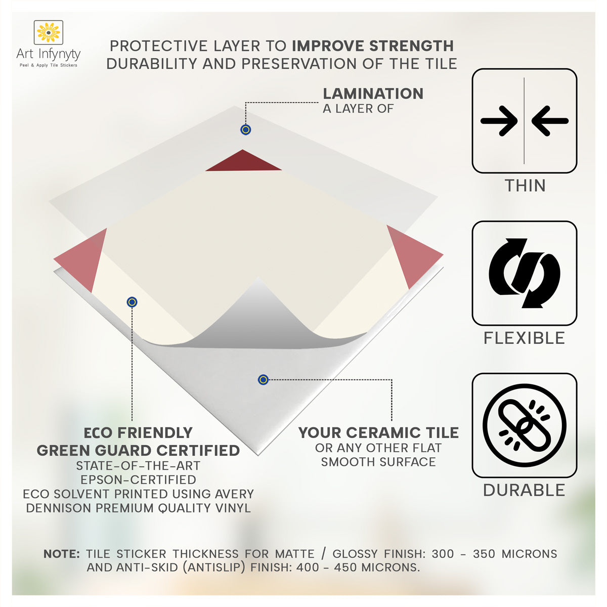 Peel and Stick Olive Arabesque Tile Decals | Removable Tile Vinyl Decals for Kitchen Bathroom & Wall | Antiskid Floor Tile Stickers