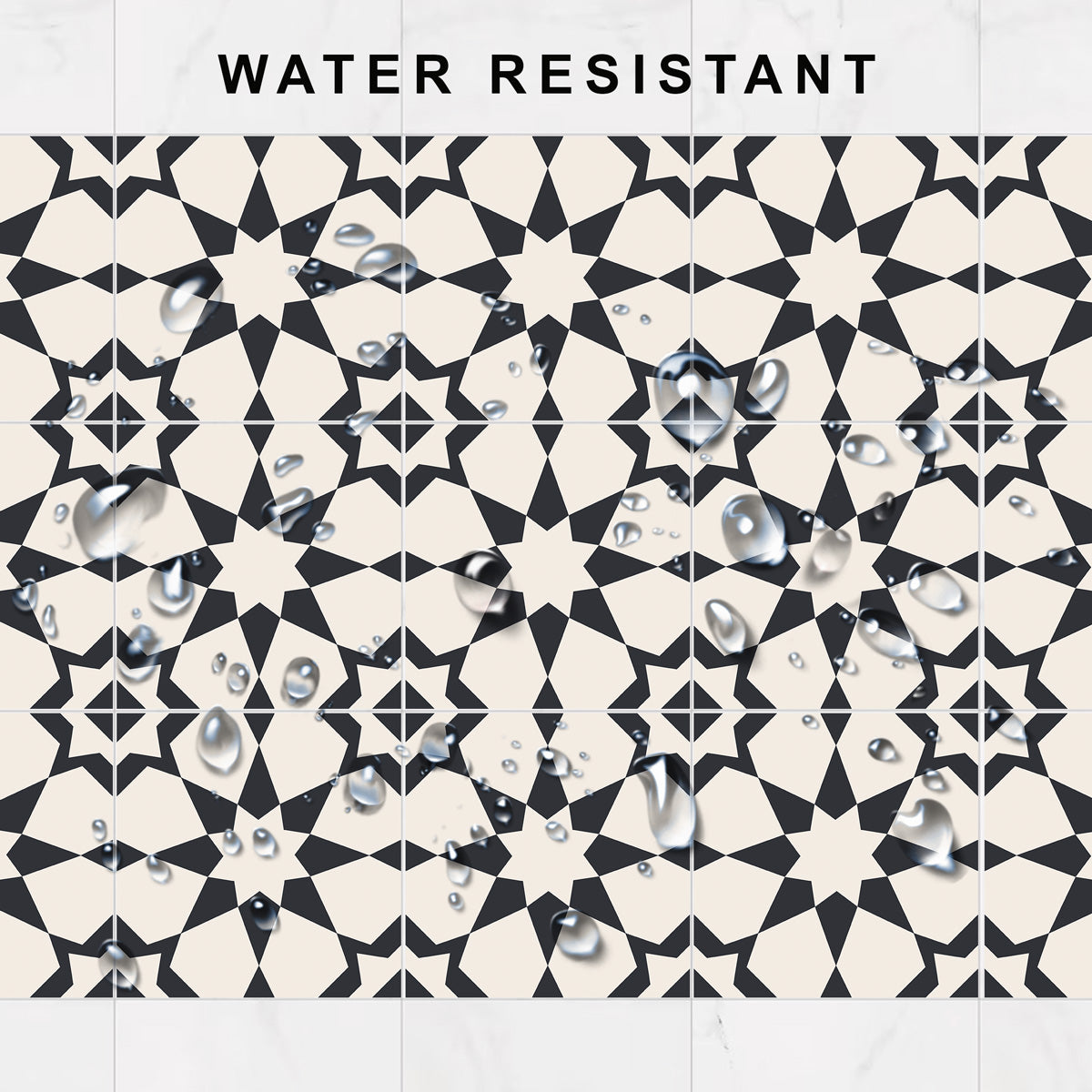 Peel and Stick Tile Vinyl Floor Stickers | Backsplash Tile Decals for Kitchen Wall, Bathroom Tile Stickers | Free Shipping