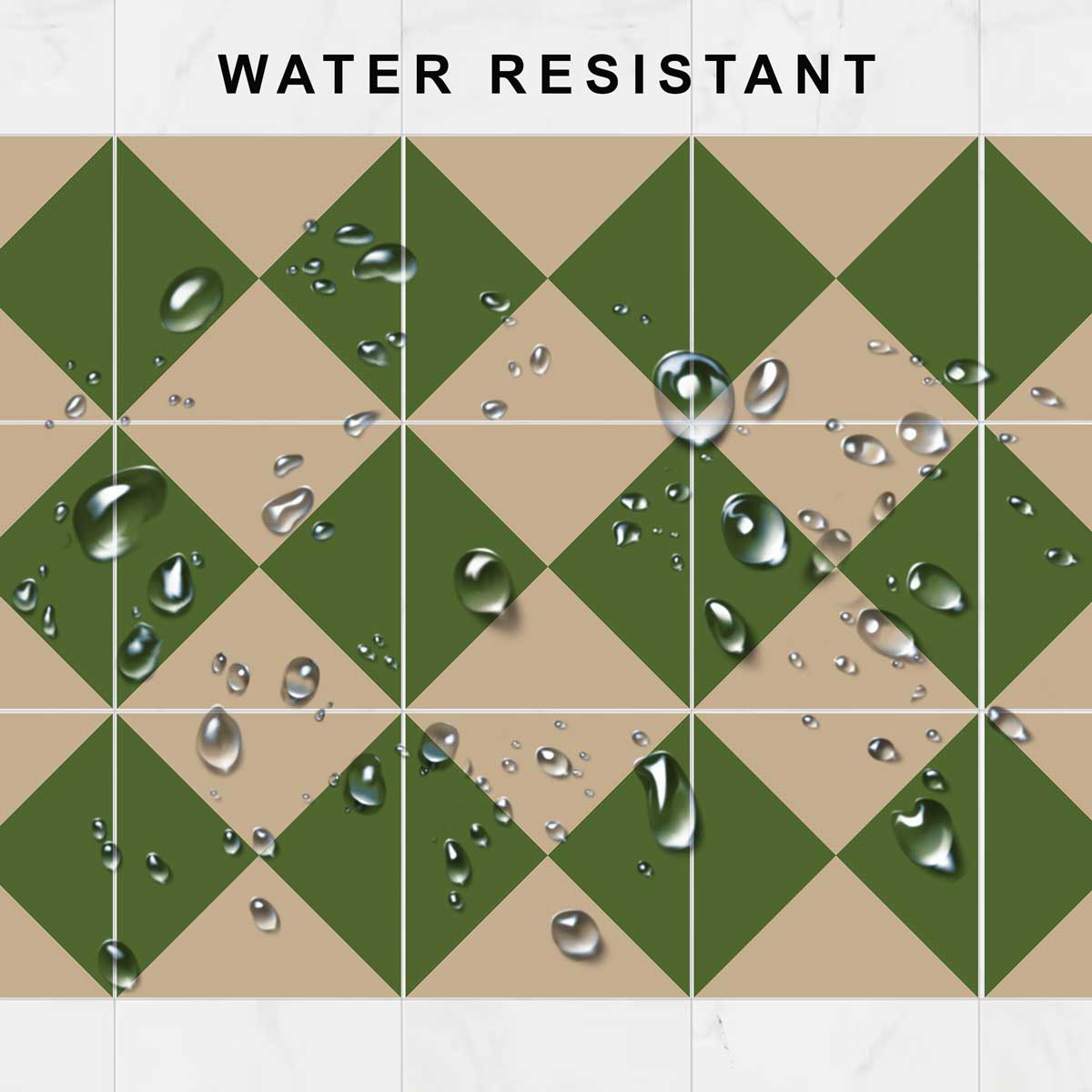 Peel and Stick Olive & khaki Tile Stickers | Kitchen Bathroom Wall Tile Vinyl Decals | Antiskid Floor Tile Vinyl | Free Shipping