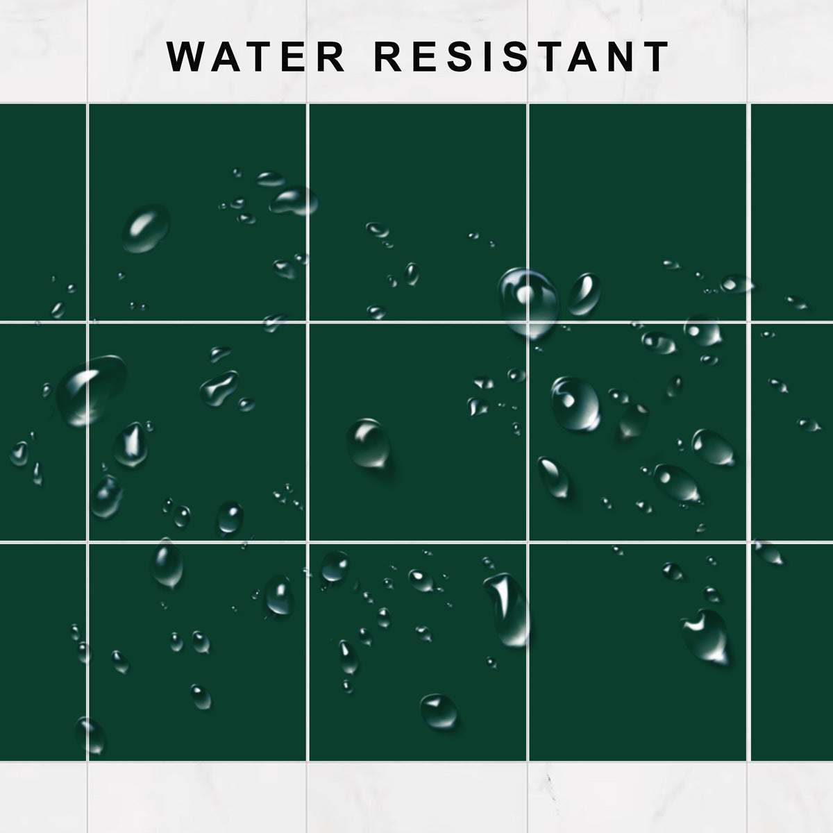 Peel and Stick Green Floor Tile Stickers | Bathroom Kitchen Backsplash Tile Vinyl | Antiskid Floor Tile Stickers | Free Shipping