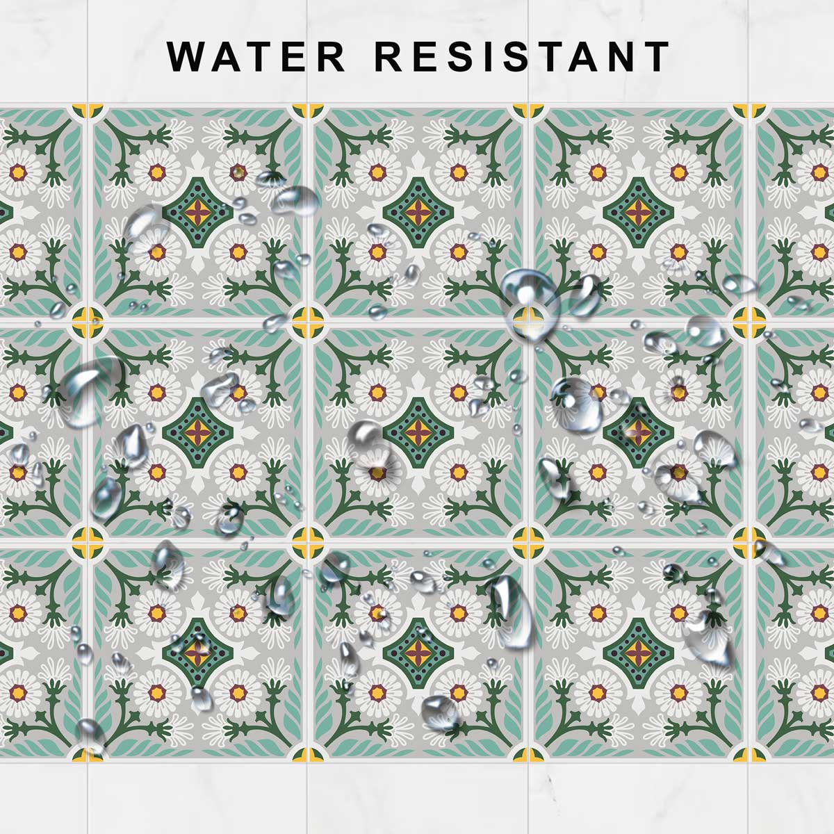 Greek Floor Tile Stickers | Peel and Stick Kitchen Backsplash Tiles Vinyl | Bathroom Hand Craft Decals | Free Shipping